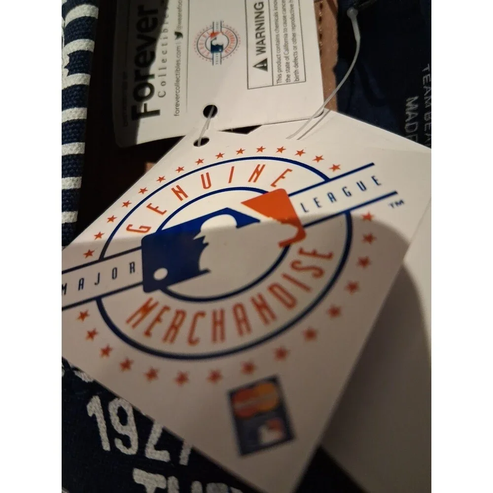 MLB New York Yankees Women's Canvas Slip-On Flats Blue/White US S 5-6